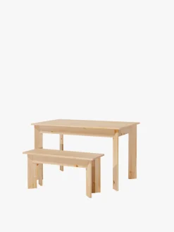 BATU conjunto mesa 120x80 con bancos