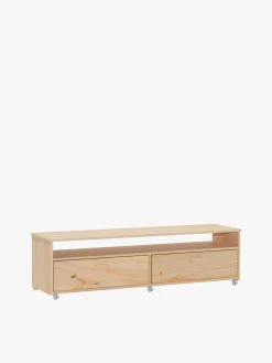 LIBE mueble TV con 2 cajones y ruedas