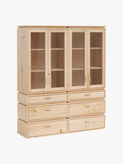 LIBE vitrina doble con 6 cajones 157x188