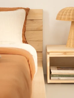 LUR cama tatami con cabecero de pared 140