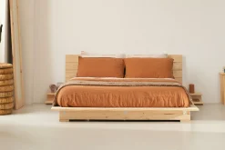 LUR cama tatami con mesitas y cabecero de pared 160