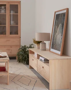 NINAO mueble TV con 2 cajones