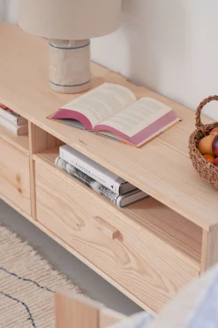 NINAO mueble TV con 2 cajones