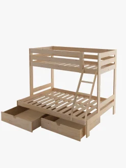 TRIOLO litera triple 140 con 2 cajones